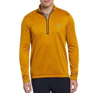 NWT Original Penguin by Munsingwear Sport 1/4 Zip Pullover Mustard Yellow M